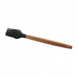 Pincel Culinário 27,5cm De Silicone Cabo De Bambu Charmy Preto